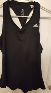 Adidas black racerback tank top
